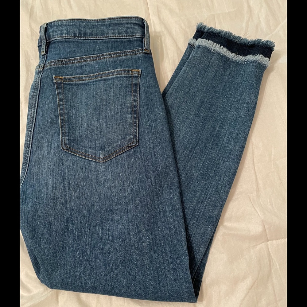 COPY - Loft skinny frayed hem jean